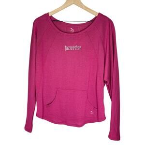 Jazzercise Purple Long Sleeve Top Size Small Made in USA